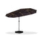 PURPLE LEAF Table Umbrella with Lights Double-Sided Market Umbrella with Base
