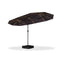 Clearance - PURPLE LEAF OPEN BOX Table Umbrella with Lights Double-Sided Market Umbrella with Base