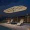 Clearance - PURPLE LEAF OPEN BOX Table Umbrella with Lights Double-Sided Market Umbrella with Base