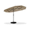 Clearance - PURPLE LEAF OPEN BOX Table Umbrella with Lights Double-Sided Market Umbrella with Base