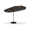 Clearance - PURPLE LEAF OPEN BOX Table Umbrella with Lights Double-Sided Market Umbrella with Base