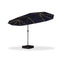 PURPLE LEAF Table Umbrella with Lights Double-Sided Market Umbrella with Base