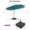 PURPLE LEAF Table Umbrella with Lights Double-Sided Market Umbrella with Base