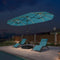 PURPLE LEAF Table Umbrella with Lights Double-Sided Market Umbrella with Base