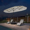 PURPLE LEAF Table Umbrella with Lights Double-Sided Market Umbrella with Base