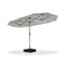 PURPLE LEAF Double-Side Patio Umbrella with Lights Market Umbrella with Base