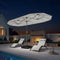 PURPLE LEAF Double-Side Patio Umbrella with Lights Market Umbrella with Base