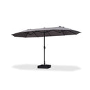 Clearance - PURPLE LEAF OPEN BOX Table Umbrella Double-Sided Market Umbrella with Base
