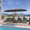 PURPLE LEAF Double-Sided Outdoor Market Table Umbrella with Base for Pool