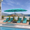 Clearance - PURPLE LEAF OPEN BOX Table Umbrella Double-Sided Market Umbrella with Base