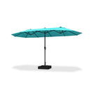 Clearance - PURPLE LEAF OPEN BOX Table Umbrella Double-Sided Market Umbrella with Base