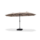 Clearance - PURPLE LEAF OPEN BOX Table Umbrella Double-Sided Market Umbrella with Base