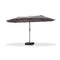 PURPLE LEAF Double-Sided Outdoor Market Table Umbrella with Base for Pool
