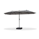 PURPLE LEAF Double-Sided Outdoor Market Table Umbrella with Base for Pool