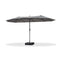 PURPLE LEAF Double-Sided Outdoor Market Table Umbrella with Base for Pool