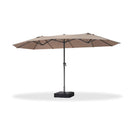 PURPLE LEAF Double-Sided Outdoor Market Table Umbrella with Base for Pool