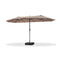 PURPLE LEAF Double-Sided Outdoor Market Table Umbrella with Base for Pool