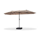 PURPLE LEAF Double-Sided Market Umbrella Large Rectangular Patio Umbrellas with Base