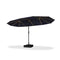 PURPLE LEAF Table Umbrella with Lights Double-Sided Market Umbrella with Base