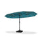 Clearance - PURPLE LEAF OPEN BOX Table Umbrella with Lights Double-Sided Market Umbrella with Base