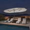 PURPLE LEAF Table Umbrella with Lights Double-Sided Market Umbrella with Base