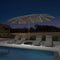 PURPLE LEAF Double-Side Patio Umbrella with Lights Market Umbrella with Base