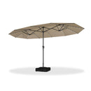 Clearance - PURPLE LEAF OPEN BOX Market Umbrella with Lights Double-Sided Market Umbrella Patio Umbrellas with Base