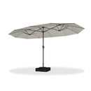 Clearance - PURPLE LEAF OPEN BOX Market Umbrella with Lights Double-Sided Market Umbrella Patio Umbrellas with Base