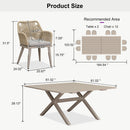 PURPLE LEAF Outdoor Dining Set All-Weather PE Rattan Outdoor Patio Furniture Set with Aluminum Frame