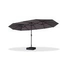 Clearance - PURPLE LEAF OPEN BOX Table Umbrella Double-Sided Market Umbrella with Base