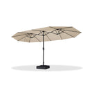 Clearance - PURPLE LEAF OPEN BOX Table Umbrella Double-Sided Market Umbrella with Base