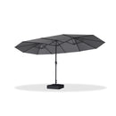 Clearance - PURPLE LEAF OPEN BOX Table Umbrella Double-Sided Market Umbrella with Base