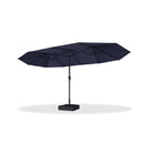 Clearance - PURPLE LEAF OPEN BOX Table Umbrella Double-Sided Market Umbrella with Base