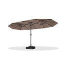 Clearance - PURPLE LEAF OPEN BOX Table Umbrella Double-Sided Market Umbrella with Base