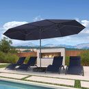 Clearance - PURPLE LEAF OPEN BOX Market Umbrella Double-Sided Market Umbrella Patio Umbrellas with Base