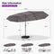 PURPLE LEAF Double-Sided Outdoor Market Table Umbrella with Base for Pool