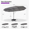 PURPLE LEAF Double-Sided Outdoor Market Table Umbrella with Base for Pool