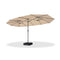 PURPLE LEAF Double-Sided Outdoor Market Table Umbrella with Base for Pool