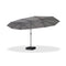 PURPLE LEAF Double-Sided Outdoor Market Table Umbrella with Base for Pool