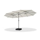 PURPLE LEAF Double-Sided Outdoor Market Table Umbrella with Base for Pool