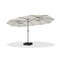 PURPLE LEAF Double-Sided Outdoor Market Table Umbrella with Base for Pool