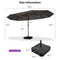 PURPLE LEAF Table Umbrella with Lights Double-Sided Market Umbrella with Base
