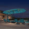 PURPLE LEAF Table Umbrella with Lights Double-Sided Market Umbrella with Base