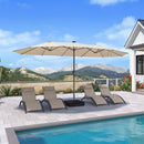 Clearance - PURPLE LEAF OPEN BOX Market Umbrella with Lights Double-Sided Market Umbrella Patio Umbrellas with Base