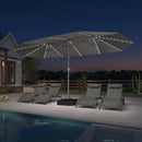 Clearance - PURPLE LEAF OPEN BOX Market Umbrella with Lights Double-Sided Market Umbrella Patio Umbrellas with Base