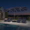 PURPLE LEAF Double-Side Patio Umbrella with Lights Market Umbrella with Base
