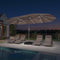 PURPLE LEAF Double-Side Patio Umbrella with Lights Market Umbrella with Base