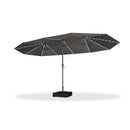 PURPLE LEAF Double-Sided Market Umbrella with Light Large Patio Umbrellas with Base