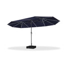 PURPLE LEAF Double-Sided Market Umbrella with Light Large Patio Umbrellas with Base