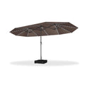 PURPLE LEAF Double-Sided Market Umbrella with Light Large Patio Umbrellas with Base